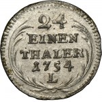 Augustus III of Poland, 1/24 Thaler Leipzig 1754 L/LDC
