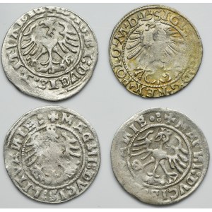 Set, Sigismund I the Old and Sigismund II August, 1/2 Groschen Vilnius (4 pcs.)
