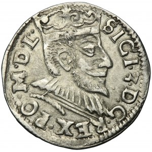 Sigismond III Vasa, Trojak Poznań 1594 - visage allongé
