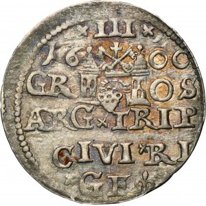Sigismund III Vasa, 3 Groschen Riga 1600 - RARE