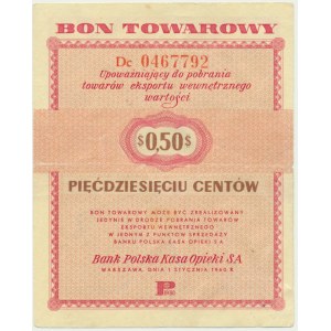 Pewex, 50 centów 1960 - Dc - z klauzulą -