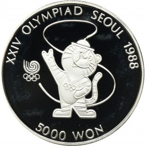 South Korea, 5.000 Won 1986 - Tiger Mascot