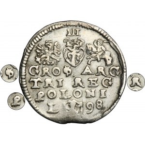Sigismund III Vasa, 3 Groschen Lublin 1598 - RARE, ILUSTRATED
