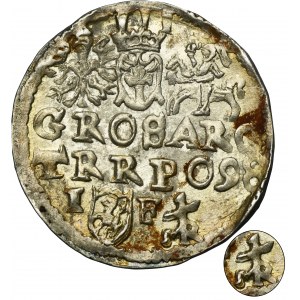 Sigismond III Vasa, Trojak Lublin 1598 - RZADKI, monogramme de Reysner sans bordure, ex. Marzęta