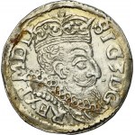 Sigismond III Vasa, Trojak Lublin 1598 - RZADKI, monogramme de Reysner sans bordure, ex. Marzęta
