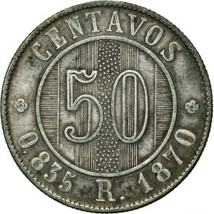 Guatemala, Republic, 50 Centavos Guatemala 1870 R