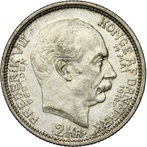 Denmark, Chrystian X, 2 Kronor Copenhagen 1912 AH
