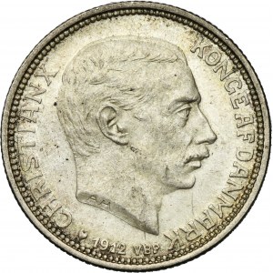 Denmark, Chrystian X, 2 Kronor Copenhagen 1912 AH