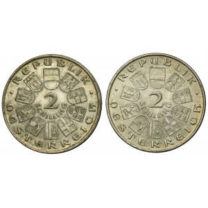 Set, Austria, I Republic, 2 Schillings Wien (2 pcs.)