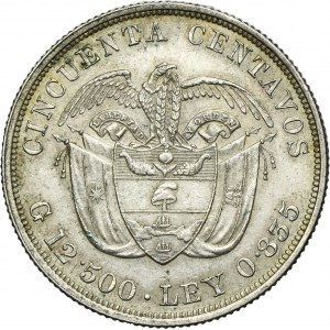 Colombie, République, 50 Centavos 1892 - Découverte de l'Amérique