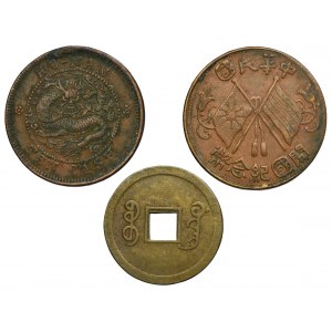 Set, China, 10 Cash and Cash Coin (3 pcs.)