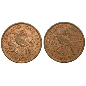 Ensemble, Nouvelle-Zélande, Elizabeth II, 1 stylo Londres 1962 (2 pièces).