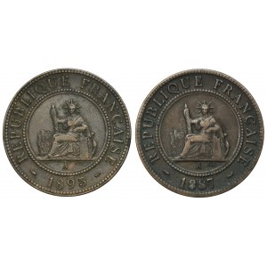 Set, French Indochina, 1 Cent Paris (2 pcs.)
