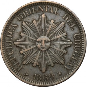 Uruguay, 4 Centésimos Birmingham 1869 H