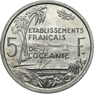 French Polynesia, 5 Francs Paris 1952