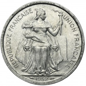 French Polynesia, 5 Francs Paris 1952