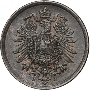 Allemagne, Empire allemand, Wilhelm I, 2 Fenigi Hamburg 1875 J