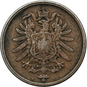 Niemcy, Cesarstwo Niemiec, Wilhelm I, 2 Fenigi Frankfurt 1873 C