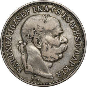 Hungary, Franz Joseph I, 5 Korona Kremnitz 1900 KB