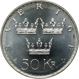 Sweden, Carl XVI Gustaf, 50 Kronor Eskilstuna 1975 E - Constitutional Reform