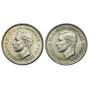 Ensemble, Australie, George VI, 1 Floren Melbourne 1951 (2 pièces).