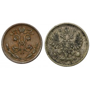 Set, Russia, Nicholas II, 1/2 Kopeck and 10 Kopeck (2 pcs.)