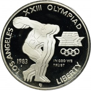 USA, 1 Dollar San Francisco 1983 S - XXIII Summer Olympic Games - Discobol