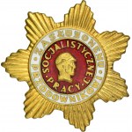 PRL, Gold Badge of Merit for the Leader of Socialist Labor with a box
