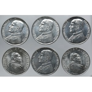 Set, Papal States, Vatican, John Paul II, 100 Lire Rome (6 pcs.)