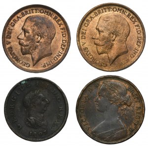 Set, Great Britain, 1 Penny (4 pcs)