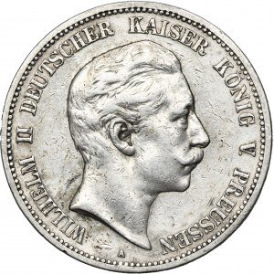 Germany, Kingdom of Prussia, Wilhelm II, 5 Mark Berlin 1901 A
