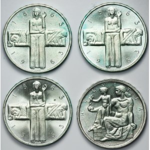 Set, Switzerland, 5 Francs 1948 and 1963 (4 pcs.)