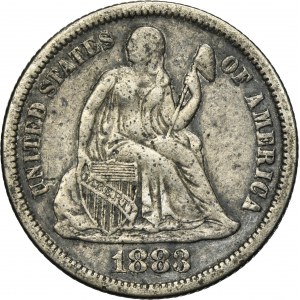 USA, 1 Dime Philadelphia 1883 - Seated Liberty