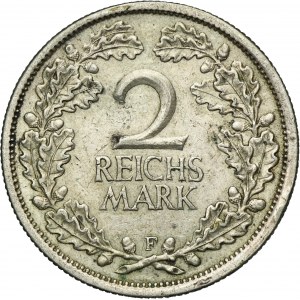 Germany, Weimar Republic, 2 Mark Stuttgart 1926 F