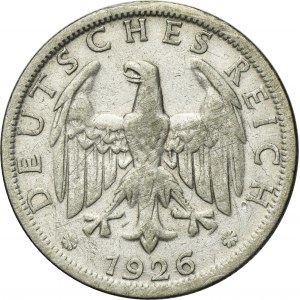 Allemagne, République de Weimar, 2 Marks Munich 1926 D
