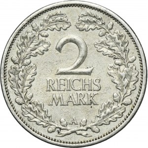Nemecko, Weimarská republika, 2 marky Berlín 1926 A