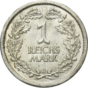 Germany, Weimar Republic, 1 Mark Hamburg 1925 J