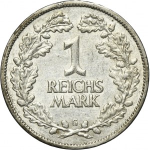 Allemagne, République de Weimar, 1 Mark Karlsruhe 1925 G