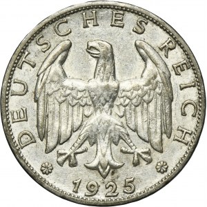 Allemagne, République de Weimar, 1 Mark Karlsruhe 1925 G