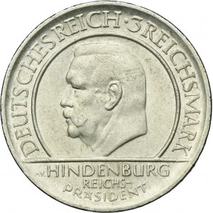 Germany, Weimar Republic, 3 Mark Munchen 1929 D - Weimar Oath