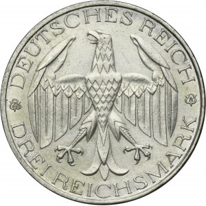 Germany, Weimarer Republik, 3 Mark Berlin 1929 A - Vereinigung Waldecks mit Preussen