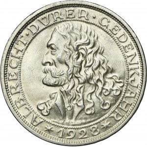 Germany, Wiemar Republic, 3 Mark Munich 1928 D - Albrecht Dürer
