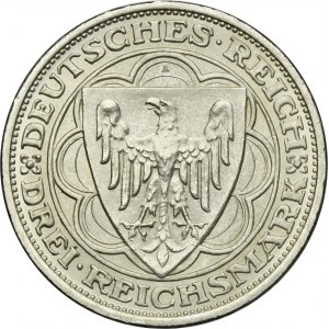 Germany, Weimar Republic, 3 Mark Berlin 1931 A - Magdeburg