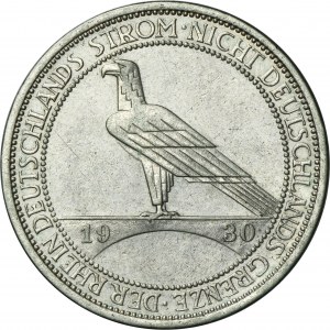 Allemagne, République de Weimar, 3 marks Berlin 1930 A - Libération de la Rhénanie