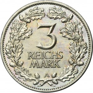 Germany, Weimar Republic, 3 Mark Berlin 1925 A