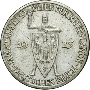 Nemecko, Weimarská republika, 3 marky Karlsruhe 1925 G