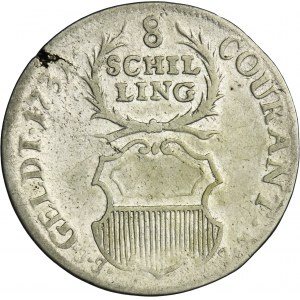 Allemagne, ville libre de Lübeck, 8 shillings 1731 JJJ