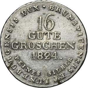 Nemecko, Hannoverské kráľovstvo, Juraj IV., 16 dobrých grošov Clausthal 1824