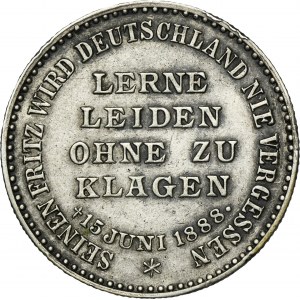 Germany, Kingdom of Prussia, Friedrich III, Posthumous medal 1888