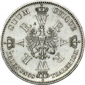 Germany, Kingdom of Prussia, Wilhelm I, Crown Thaler Berlin 1861